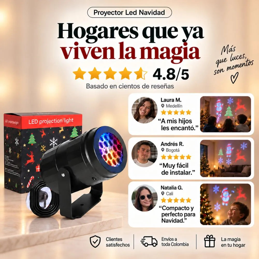 Proyector Led Navidad | La magia de la Navidad en tu hogar