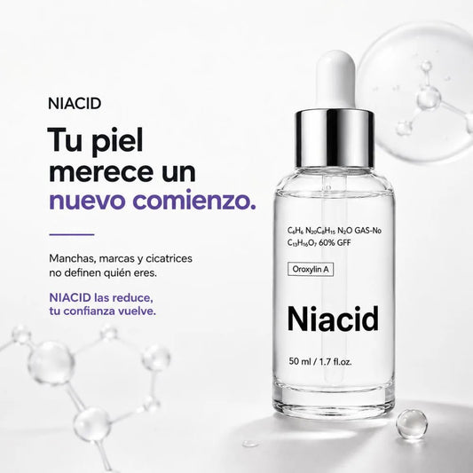 NIACID Mejora la apariencia de manchas y cicatrices causadas por el acné